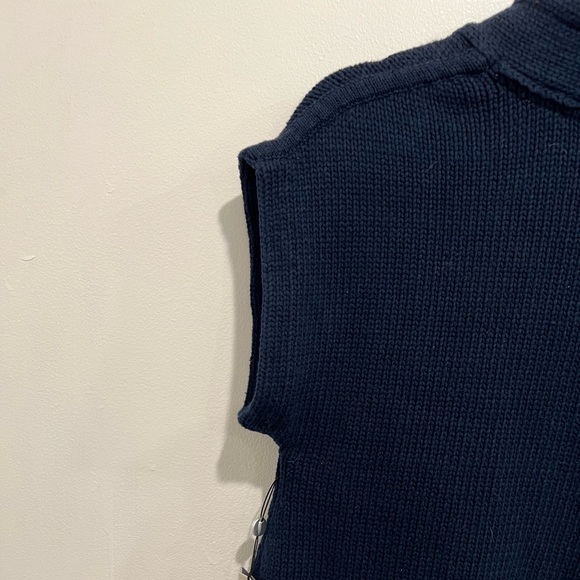 NWT Christopher Fisher Zip Up Navy Sweater L - Picture 7 of 8